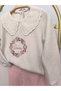 Girl's Suit with Collar Detail and Denim Pants - 4