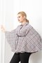 Women's Winter Fuchsia Poncho Boucle Softfit Belted Jacket Stylish Daily Comfortable 2618 - 2