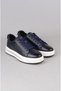 Select m054 genuine leather men's casual shoe navy blue