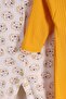 Yellow Leo Lion Printed 3-Piece Baby Rompers 100% Cotton (3 Months, 6 Months, 9 Months) - 5