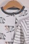 Gray Donkey Printed Snap Fastener Baby Romper Newborn 100% Cotton (3 Months 6 Months 9 Months) - 2