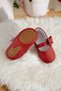 Genuine Leather Ballet Shoes Orthopedic Ilkadım Baby Shoes Red Cv-476 - 3