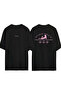 Training Camp Design Printed Black Oversized t Shirt