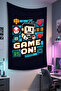 Vertical Gamer Wall Covering – Gaming Themed, High-Quality Fabric, Tapestry Wall Carpet