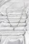 Zircon Stone Polar Star Model Brass Silver Color Women's Necklace - 2