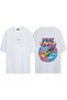 Pink Floyd Design Printed White Oversize T-Shirt