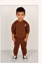 Boy's Brown Long Sleeve Sweat & Sweatpants Two-Piece Set 2021 - 3