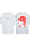 Perry Design Printed White Oversized T-Shirt