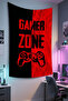 Vertical Gamer Wall Covering – Gaming Themed, High-Quality Fabric, Tapestry Wall Carpet