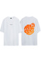 Aperol Design Printed White Oversize T-Shirt