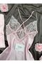 Pink Basic 2-Piece Satin Robe & Satin Nightgown Premium Bridal Set (Boxed) - 4
