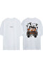 Boo Too You Design Printed White Oversized T-Shirt