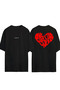 1D Forever Design Printed Black Oversized t Shirt