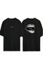 Hahaha Design Printed Black Oversized t Shirt