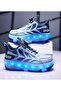 Kids Four Wheel Roller Shoes Rechargeable LED Flash Light Sneaker Skate Heelys Shoes - 3