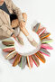 Valentine Suede Fur-Lined Colorful Sole Tazz Slippers - 8