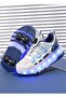 Kids Four Wheel Roller Shoes Rechargeable LED Flash Light Sneaker Skate Heelys Shoes - 2