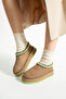 Valentine Suede Fur-Lined Colorful Sole Tazz Slippers - 6