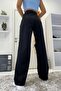 Serdall Black Ripped Stretch Fabric Super High Waist Loose Jean Trousers. (Super High.) - 4
