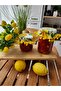 Lemon Patterned Jar Canning Lid Cover (6 Pieces) - 7