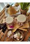 Brown Gingham Canning Jar Lid Cover with Pompom (6 Pieces) - 6