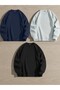 3-Pack Fleece-Lined Crew Neck Oversized Unisex Sweatshirt