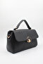Women's Black Magnetic Closure Zipper Inner Pocket Lined Crossbody Hand and Shoulder Bag - 4