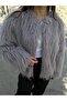 Duman Long Fur Premium Fur Coat Jacket - 7055