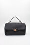Women's Black Magnetic Closure Zipper Inner Pocket Lined Crossbody Hand and Shoulder Bag - 3