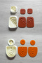 2 Different Polymer Clay Mold Sets with Abstract Patterns