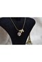 Letter Steel Zircon Stone Heart Necklace - 4