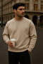 Men's Oversized Winter Cream Long Sweater