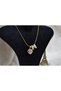 Letter Steel Zircon Stone Heart Necklace - 5