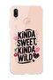 Huawei P20 Lite Compatible Kinda Sweet Kinda Wild Patterned Transparent Phone Case