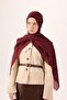 Cotton Polyester Liva Shawl Claret Red Textured Breathable Natural Structure 90X200 - 2