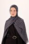 Cotton Polyester Liva Shawl Light Gray Patterned Tok Posture Correcting 90X200 - 3