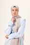 شال ليفا من القطن والبوليستر ذو ملمس فضي وقابل للتنفس وبنية طبيعية 90×200 - 5