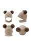Cute Teddy Bear Ears, Knitted Girl & Boy Beanie and Neck Collar Set 0-24 Months - 2