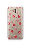 Huawei Mate 20 Lite Compatible Strawberry and Heart Pattern Transparent Phone Case