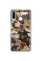 Huawei P30 Lite Compatible Cowboy Western Collage Pattern Transparent Phone Case