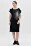 One Shoulder Garnished Gilded Dress
