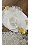 Set of 6 Coffee Side Stylish Presentation Napkins with Tulle Guipure - 3