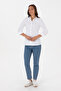 Women's White Long Sleeve Basic Shirt 50308024-Vr013 - 4