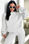 Women's Hooded Oversized Tracksuit Set with Elasticated Cuffs - 4