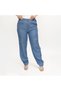 Ladies Casual Wear – Mid Blue Cotton Denim Lightweight Pajama Pants, LLJ33222-MID - 2