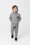 Boy's Zipper Closure Hooded Transitional Tracksuit Set M00765 Gray - 2