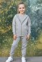 Girl's Printed Hooded Zippered Tracksuit Set - 5
