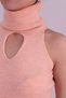 Women's Powder Sleeveless Knit Dress with Window Front Arm-26K136063 - 3