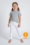 Girls - Boys Thermal Pajama Bottoms - White (Unisex) - 2