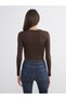 Lcw Visionbrown Crew Neck Women's Bodysuit - 4